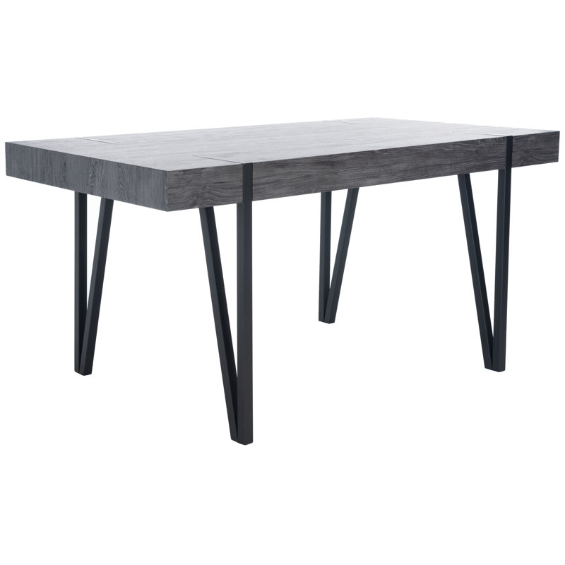 Table de salle à manger Easton, Chêne noir / pieds noirs