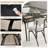 Marble-Look Rectangular Dining Table Set with 4 Boucle Upholstered Chairs – Kitchen & Small Space Dining Set for Apartments-965089489-965089488
