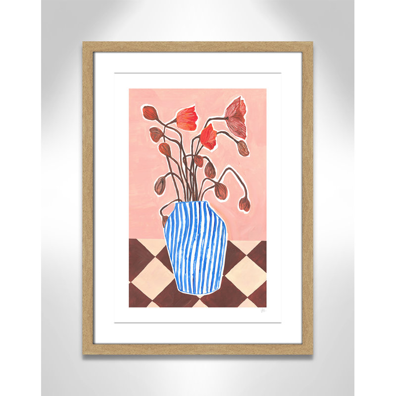 Poppies Print par Violets Print House, 17'' W x 23'' H, Imprimé mat, Naturel