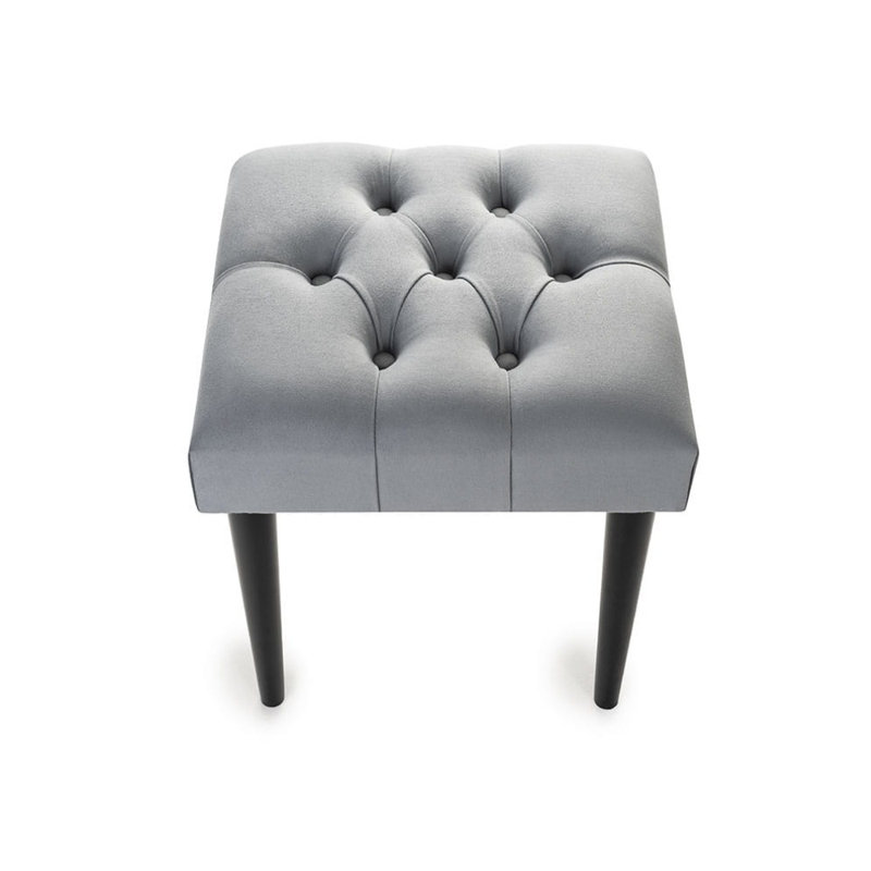 Upholstered Bench, Grey/Black, H45 x W120 x D35cm