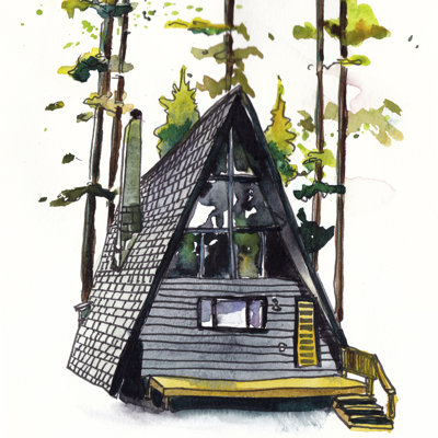 Rad Cabin II by Paul McCreery - Wrapped Canvas Painting