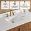 Ensemble de meuble-lavabo autoportant 48 po avec plateau en pierre reconstituée blanche et lavabo simple Ausme Asheville