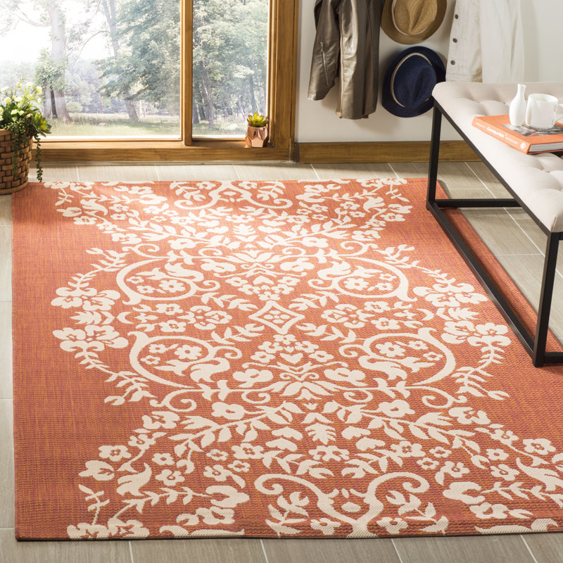 Tapis ikat cannelle Sorensen, Rectangle 5 pi 3 po x 7 pi 7 po