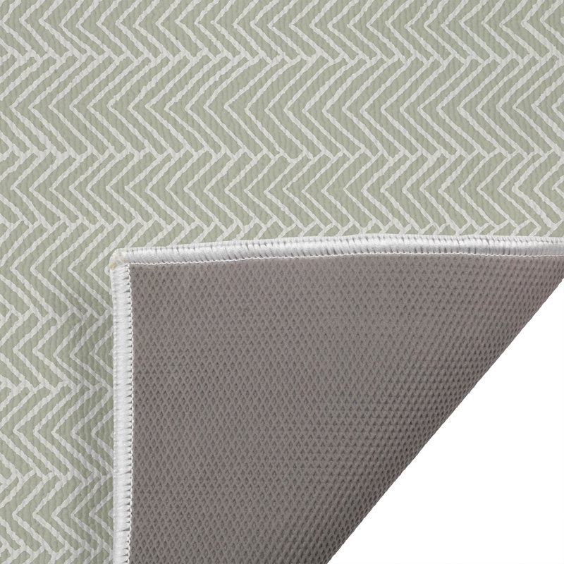 Paillasson à chevrons, L 21 po x L 34 po, Vert clair