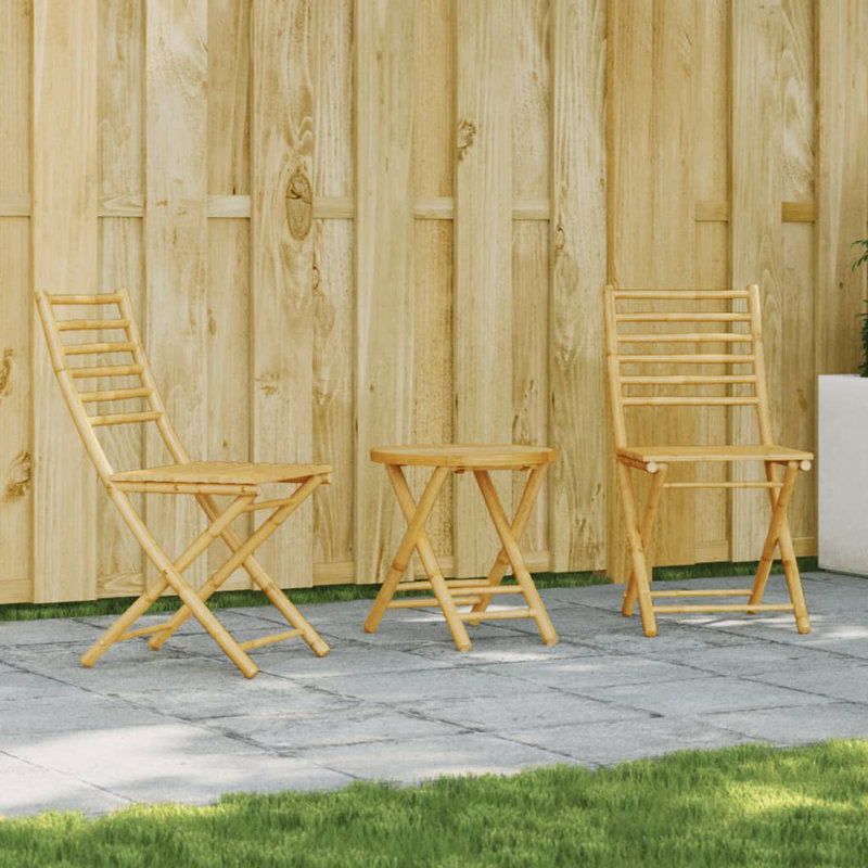 Latitude Run® 3 Piece Bistro Set Bamboo