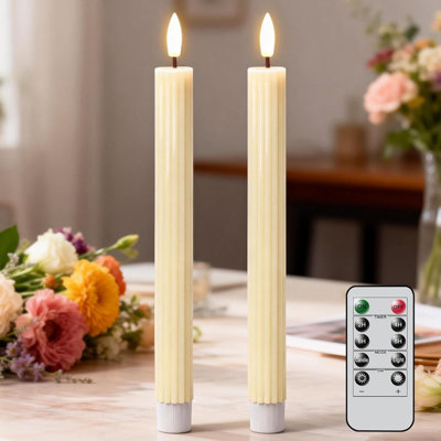 Scented Unscented Flameless Taper Candle