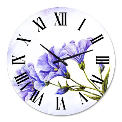 Blue Wildflowers - Horloge murale traditionnelle