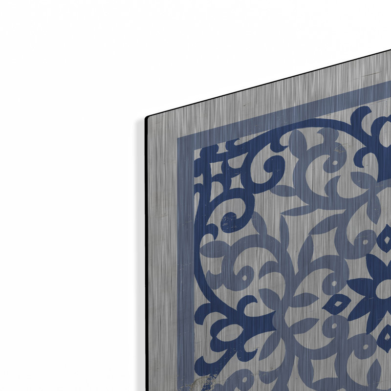 «Blue Tile V» par Cindy Jacobs, H 24 po x l 24 po