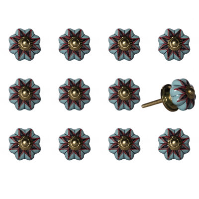 Hand Painted Flower Novelty Knob Multipack