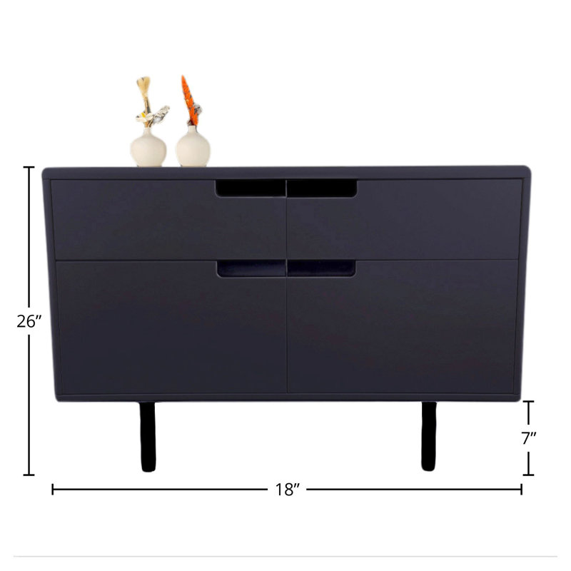 Armoire polyvalente moderne Dornan, Noir
