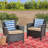 2Pcs Outdoor St Seating - Pe And Iron Brown + Tan Chairs  2 Units  & Fashionable