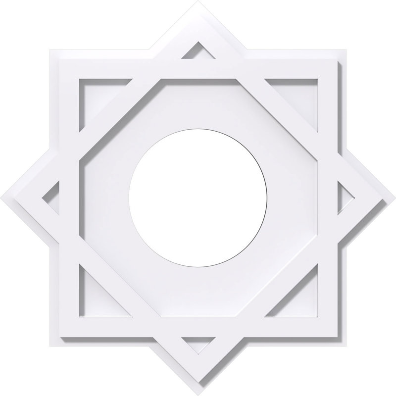 Médaillon de plafond contemporain en PVC de qualité architecturale 12 po x P 4 po x P 6 1/2 po x P 1 po Axel