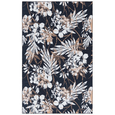Tapis noir / brun Amalea 825