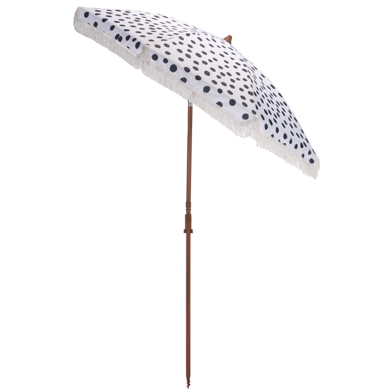 Parasol de 6,5 pi Vroman, Blanc / bleu marine