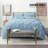 Double Brushed Pleated Duvet Cover Set-1138808775-1138794259