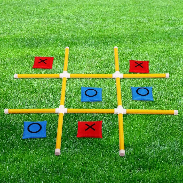 RAINBOW TOYFROG Jumbo Tic Tac Toe Game Set, Large Indoor Outdoor Games,  Backyard Games for Kids and Adults, Outdoor Play Yard Games with Carry Bag  for