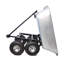Chariot de jardin à double roue de 4 pi³ avec une capacité de 600 lb et un système de basculement rapide-134112701