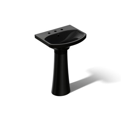 Lavabo de salle de bain piédestal en porcelaine vitreuse avec trop-plein Kohler Cimarron 26,81 "Kohler