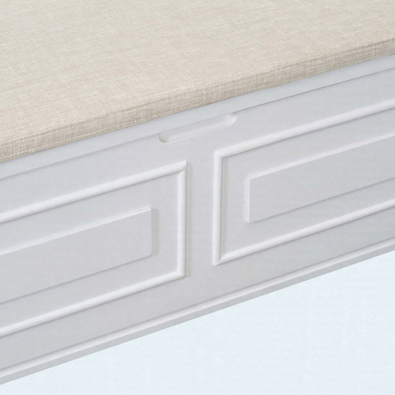 Banc de rangement rembourré, banc d'entrée, Blanc