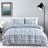SLEEPBELLA Comforter Queen Size, 600 Thread Count Cotton Reversible Grey Buffalo Pattern Grey Plaid Comforter Sets,Down Alternative Bedding Set 3Pcs (Queen, Grey Plaid)-122432894-122432890