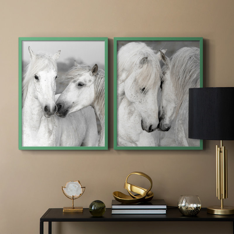 Affection I-Premium, reproduction encadrée - prête à être accrochée - aucun clou requis - aucun clou requis, Gris