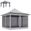 Gazebo, moustiquaire pour jardin avec sac de transport-123218922