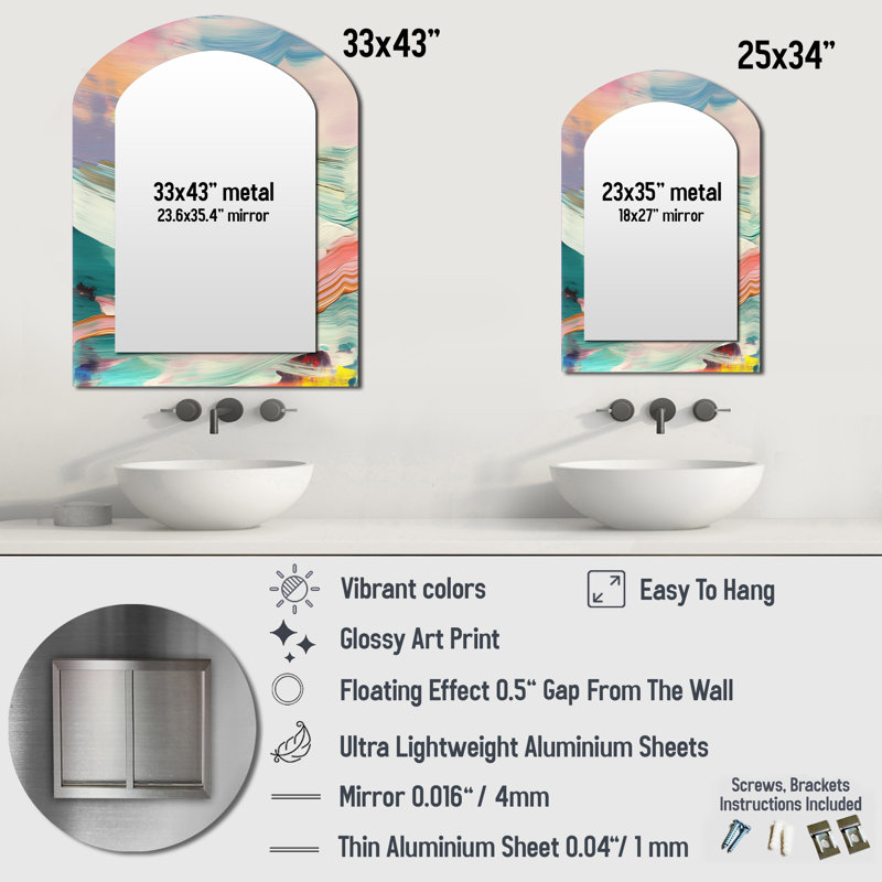 Miroir mural Spring Modern Miracles In Tender, 34 po x 25 po
