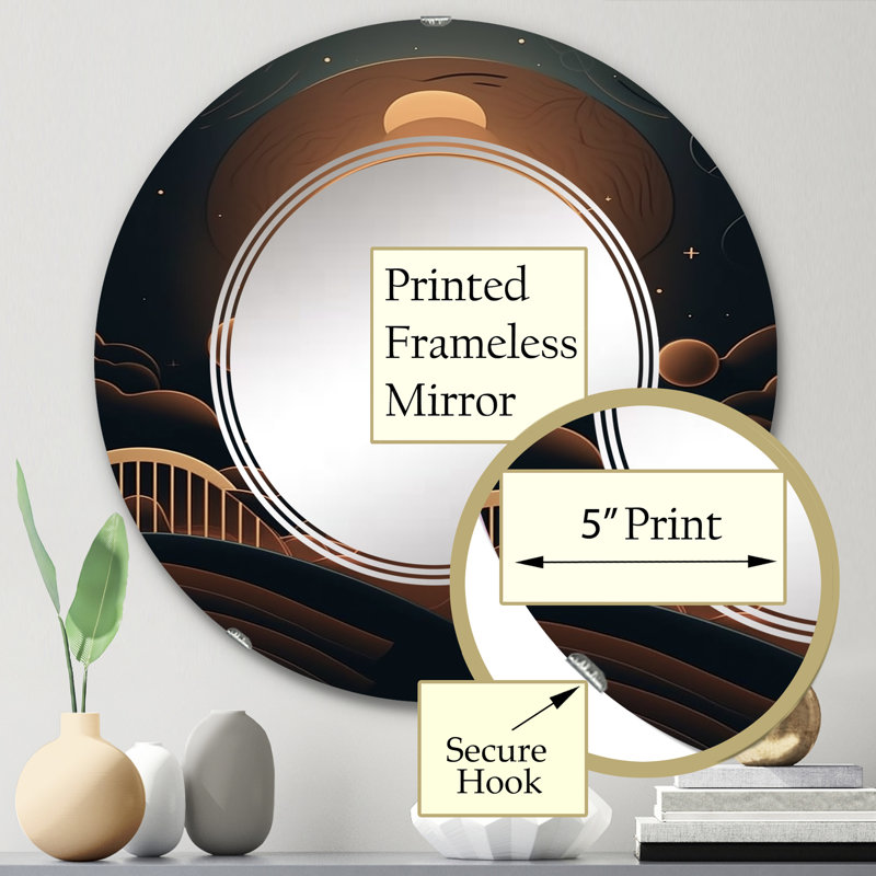 Miroir mural Dawnridge, 24 po x 24 po
