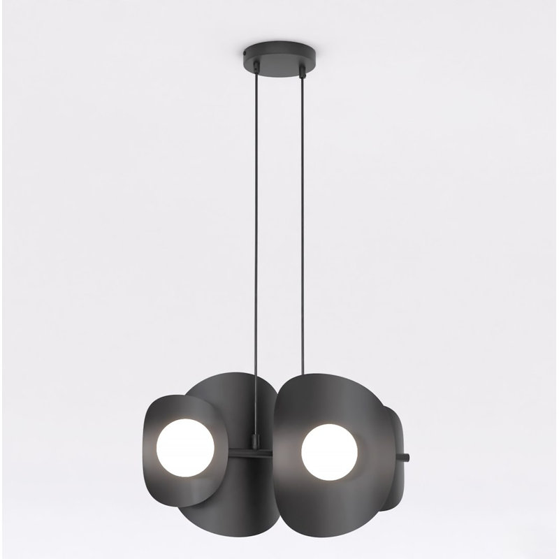 - Light Matt Pendant, Black, 4 Lights