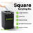 29 Gallon Steel Open Top Recycling, Compost, and Trash Can Set with Square Lid