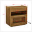 Table de chevet moderne Mid-Century avec station de charge, 2 tiroirs et tablette ouverte, idéale pour un décor de maison de campagne et de dortoir-1891313702