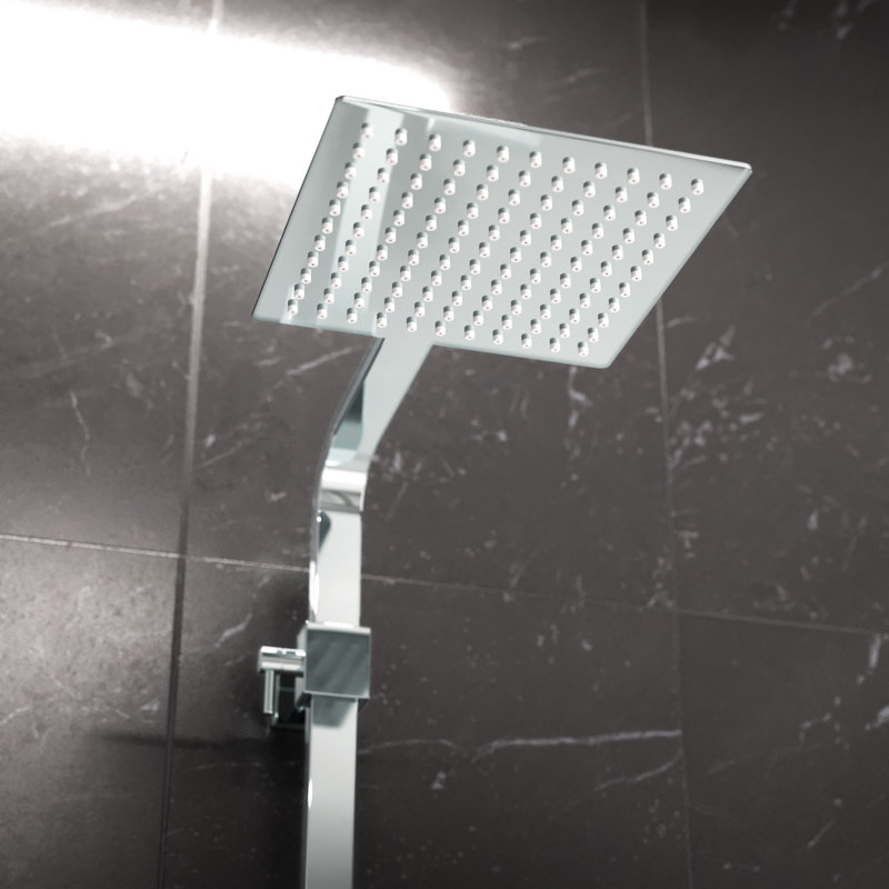 Culler Thermostatic Shower with Dual Shower Head, Silver