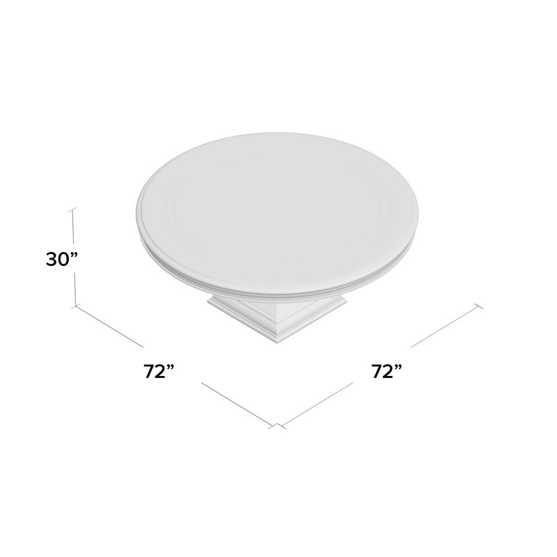Traditional Reclaimed Wood 72" Round Dining Table in Brown