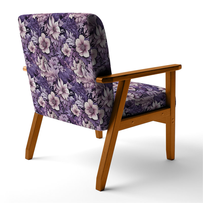 Eerie Elegance Moody Patterns - Fauteuil rembourré Cottage, Accoudoirs carrés bruns