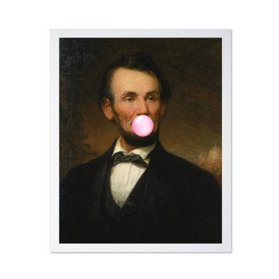 Abraham Lincoln rose gomme à bulles