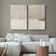 Minimal Landscape Beige Tan Abstract Grunge Modern Art Minimalist Neutral Decor Frame 2 Pieces Picture - Canvas Print