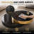 Modern Oversize 39.37' Round Coffee Table Set, Extendable Nesting Table Gold & Black Finish with Glass Top