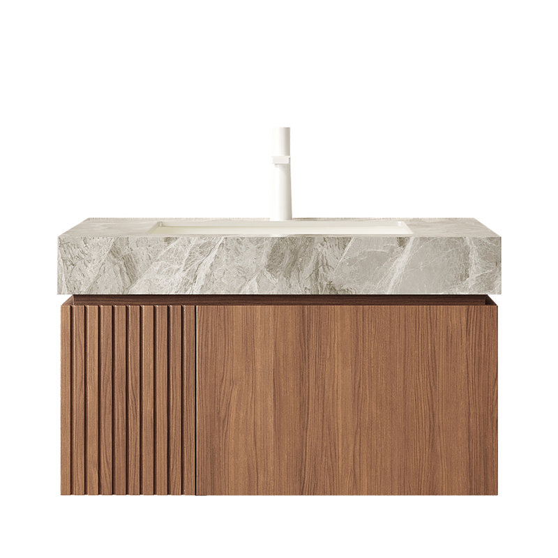 Meuble-lavabo flottant 30 po avec lavabo, 1 tiroir et 1 porte