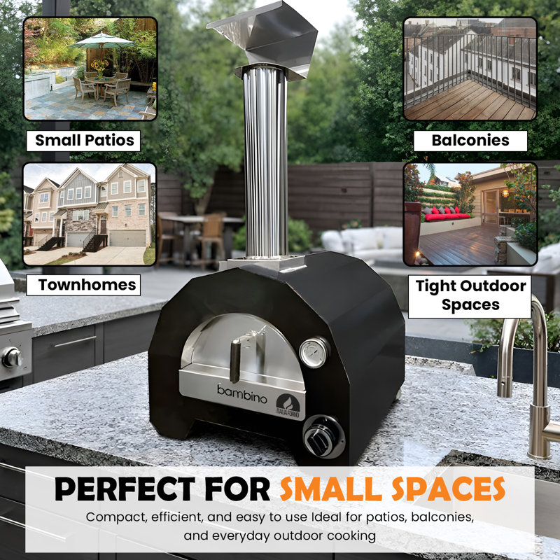 Bambino Compact Gas Outdoor Pizza Oven by ItaliaForno – Propane Gas Pizza Oven