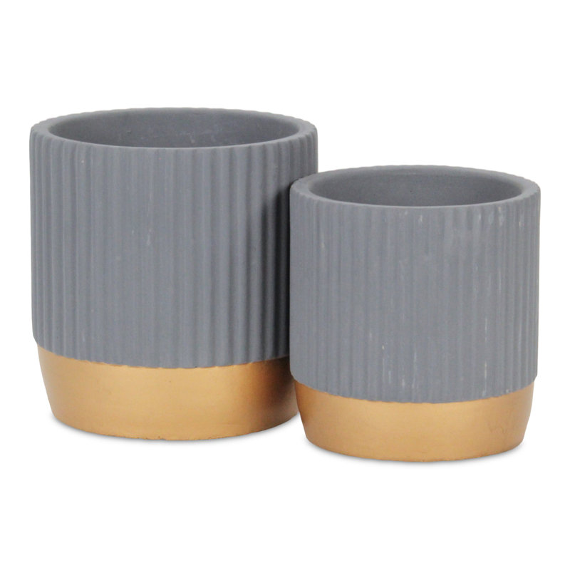 Savel Handmade Ceramic Pot Planter, White, 5.5" x 5.25" x 5.25"