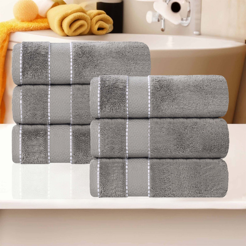 Treiber Egyptian Giza Cotton Hand Towel, Charcoal