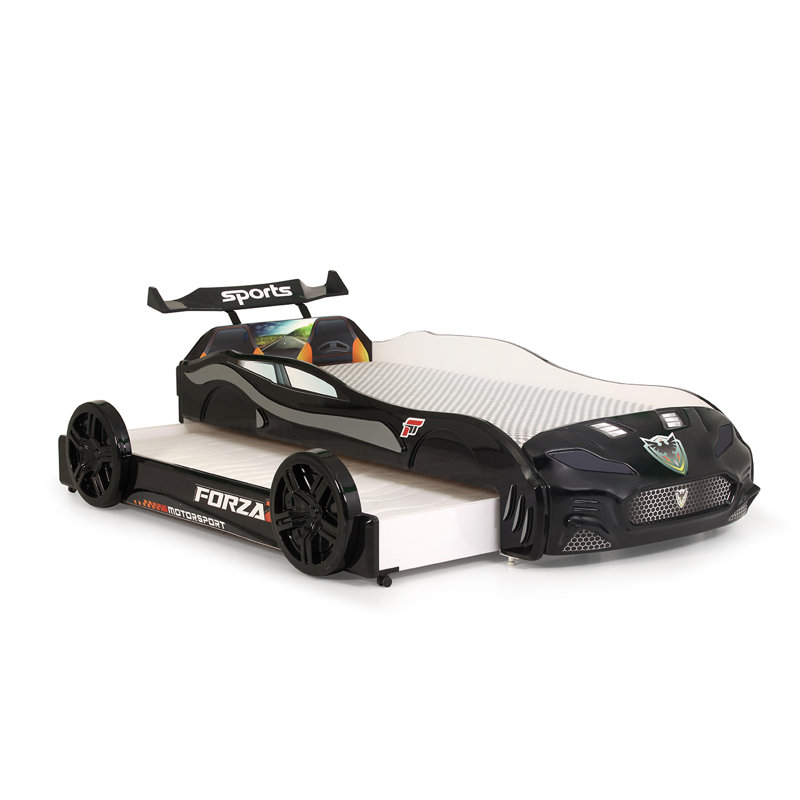 Kids Twin with Trundle, Black, Black