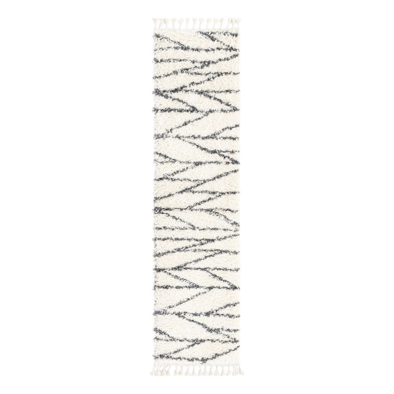 Abrahams Striped Indoor Rug, Runner 2' x 8'