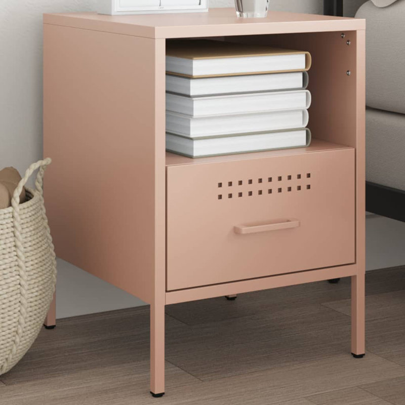 Armoire de chevet vidaXL, Rose