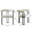 Modern Upholstered Dining Chair with Curved Arms