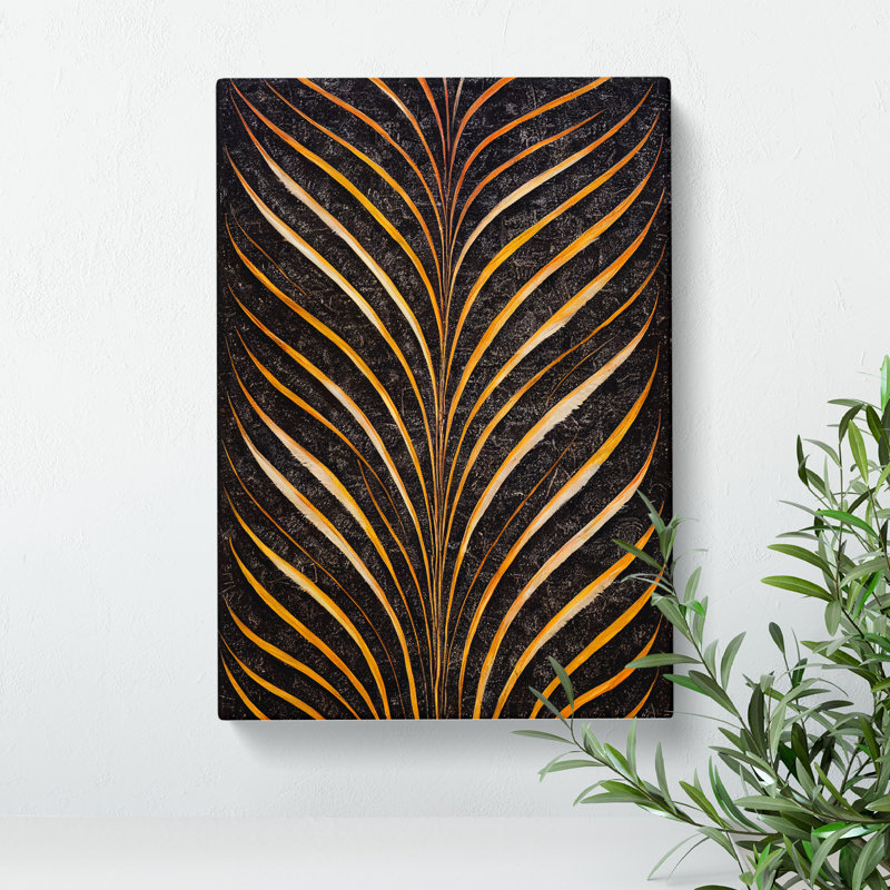 Sacred Feather - Wall Art, 50cm H x 35cm W x 3cm D, Wrapped Canvas
