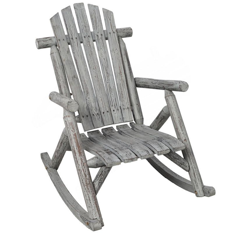 Chaise berçante de véranda, chaise berçante, Gris clair