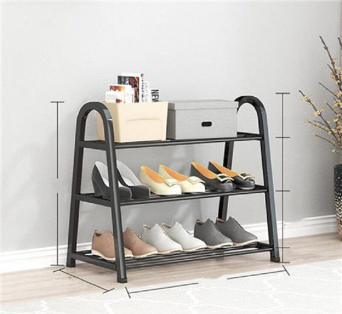 Rebrilliant 9 Tier 60 Pair Large Shoe Rack Metal Shoes Organizer