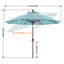 Parasol de marché en oléfine de 2,74 m (9 pi) avec inclinaison et levage à manivelle-1188038422
