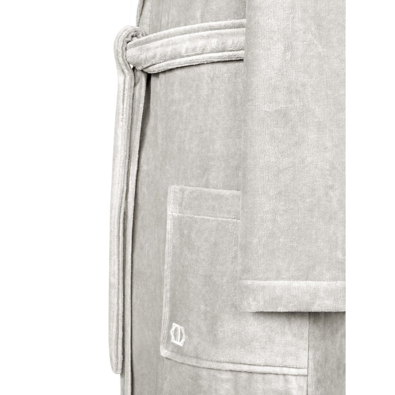 Peignoir en velours 100% coton Art Line, Gris, TTTG